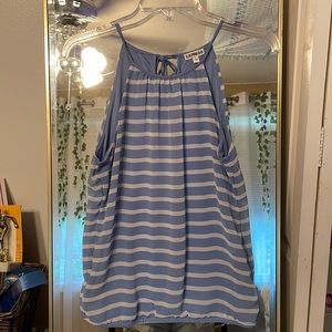 Women’s EXPRESS XS halter blue/white striped business casual top